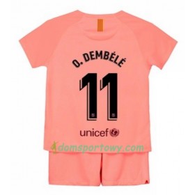 Koszulka FC Barcelona O.Dembele 11 Dziecięcy Trzeci Koszulki Piłkarskie 2018-2019 Krótki Rękaw